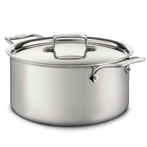 All Clad BD55508 Stainless Steel Stockpot with Lid, 8-Quart - LaCuisineStore