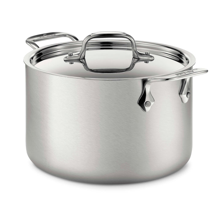 All Clad BD55512 D5 Brushed Stainless Steel Stockpot with Lid, 12-Quart