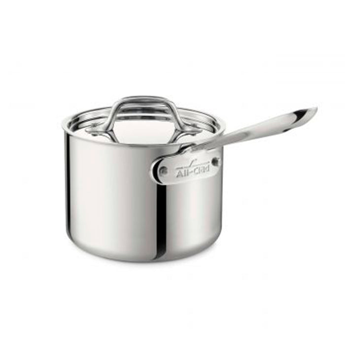 All Clad 4202 Stainless Steel Sauce Pan with Lid, 2-Quart - LaCuisineStore