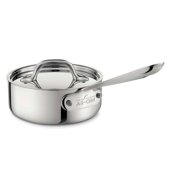All Clad 4201 3-ply Polished Stainless Steel Sauce Pan with Lid, 1-Quart