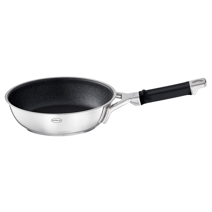 Rosle Silence Pro Stainless Steel Fry Pan, 7.9-Inches