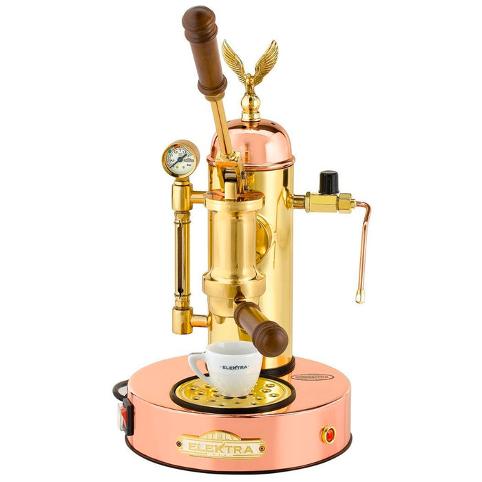 Elektra Micro Casa A Leva Espresso Machine, Copper and Brass