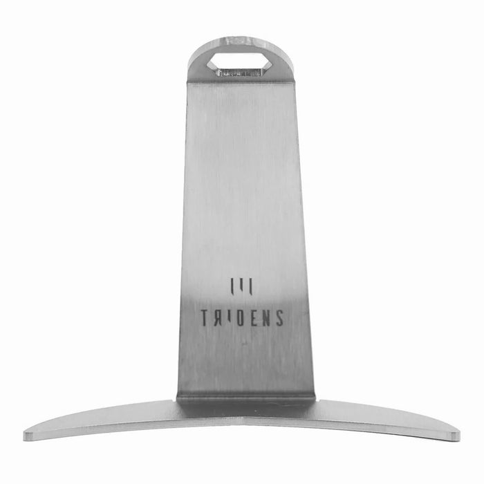 Tridens Hand Crafted Brushed Stainless Steel Fork With Holder, 6.5-Inch