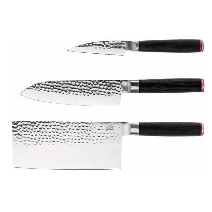 Kotai High Carbon Stainless Steel Pakka 3-Piece Knife Set Asian Edition