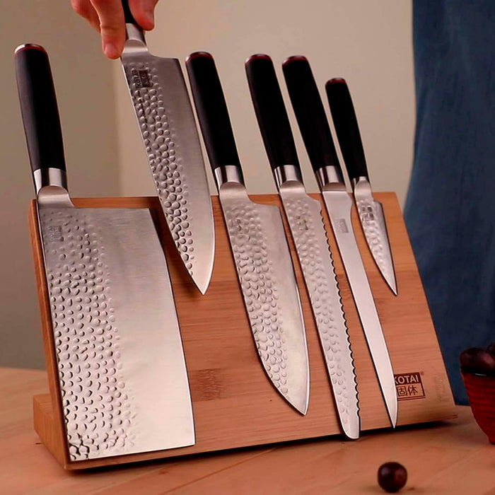 Kotai High Carbon Stainless Steel Pakka 9-Piece Knife Set Complete Deluxe Edition