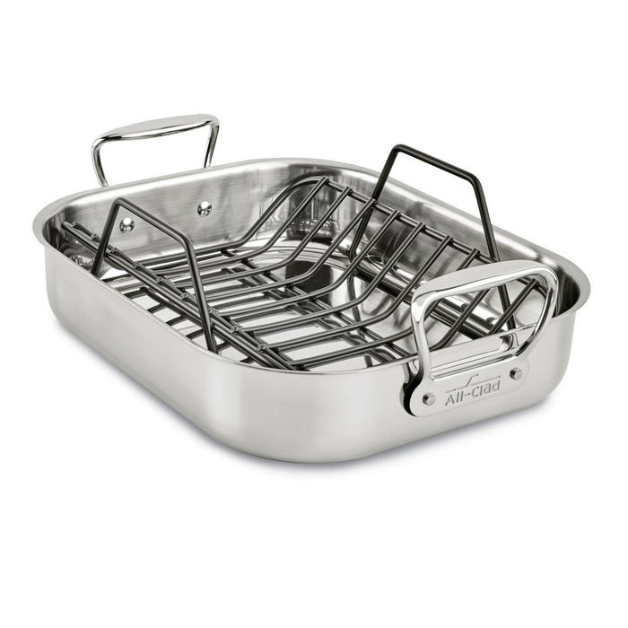 All Clad E752S264 Stainless Steel Small Roaster with Rack, 11 x 14-Inches