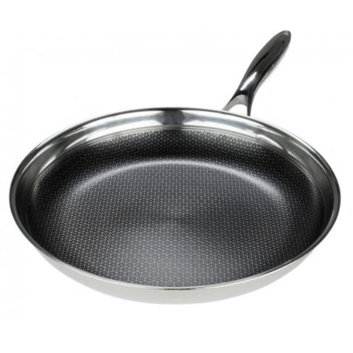 Black Cube Stainless Steel Fry Pan, 9.5-Inches