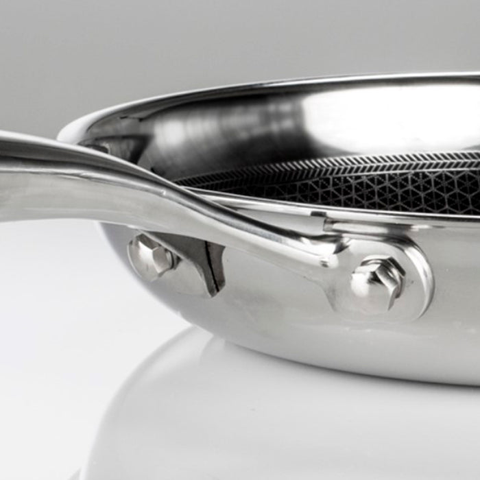 Black Cube Stainless Steel Fry Pan, 11-Inches