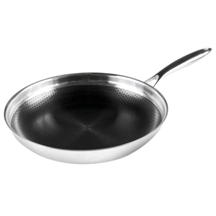 Black Cube Stainless Steel Fry Pan, 11-Inches