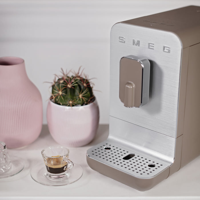 Smeg Fully Automatic Taupe Coffee Machine