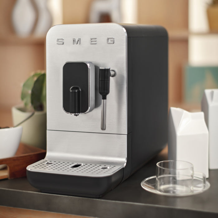 Smeg Fully Automatic Black Coffee Machine with Steamer
