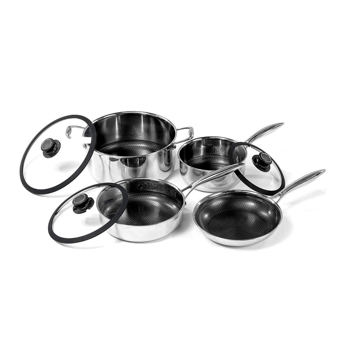 Black Cube Stainless Steel 7-Piece Cookware Set