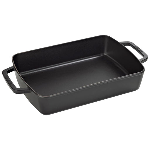 Staub Cast Iron Roasting Pan Matte Black, 12 x 8-Inches - LaCuisineStore