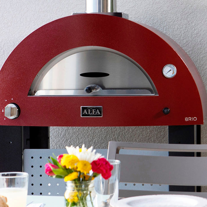 Alfa Forni Brio Antique Red Gas-Powered Pizza Oven