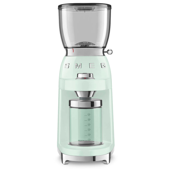 Smeg 50's Retro Style Aesthetic Pastel Green Drip Coffee Machine With Coffee Grinder Set