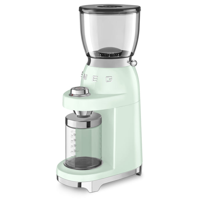 Smeg 50's Retro Style Aesthetic Pastel Green Drip Coffee Machine With Coffee Grinder Set