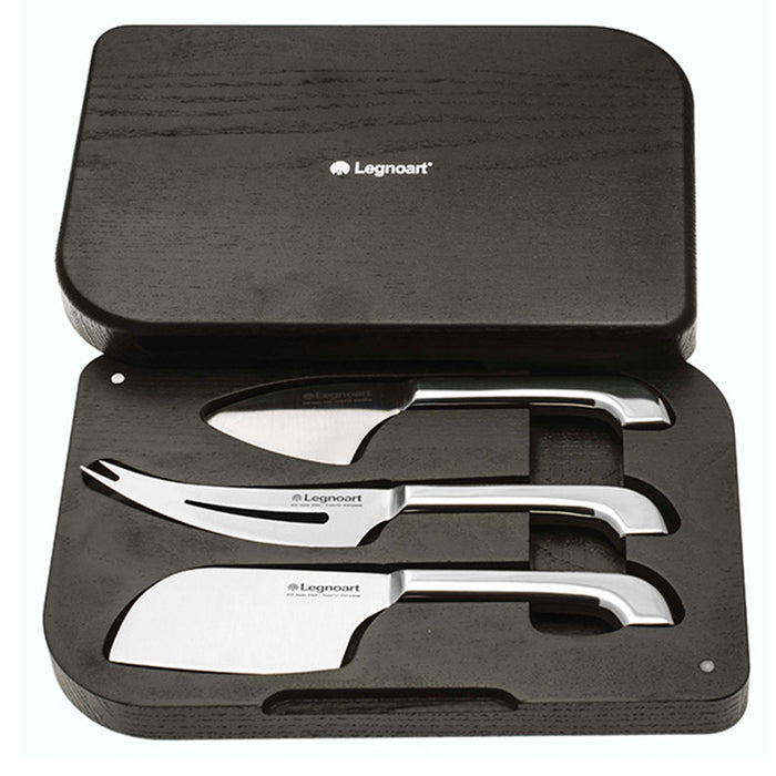 Legnoart Stainless Steel 3-Piece Polo Cheese Knife Set