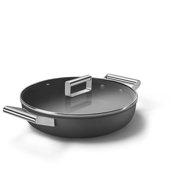 Smeg 50's Style Non-Stick Black 8-Piece Cookware Set