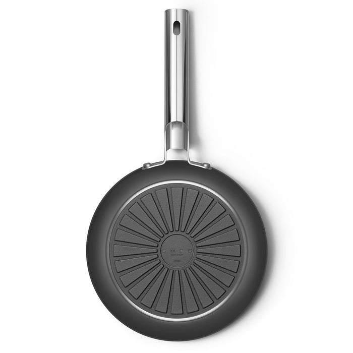 Smeg Cookware 50's Style Non-Stick Black Fry Pan, 9.5-Inches