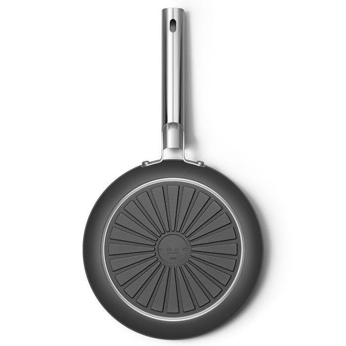 Smeg Cookware 50's Style Non-Stick Black Fry Pan, 10-Inches