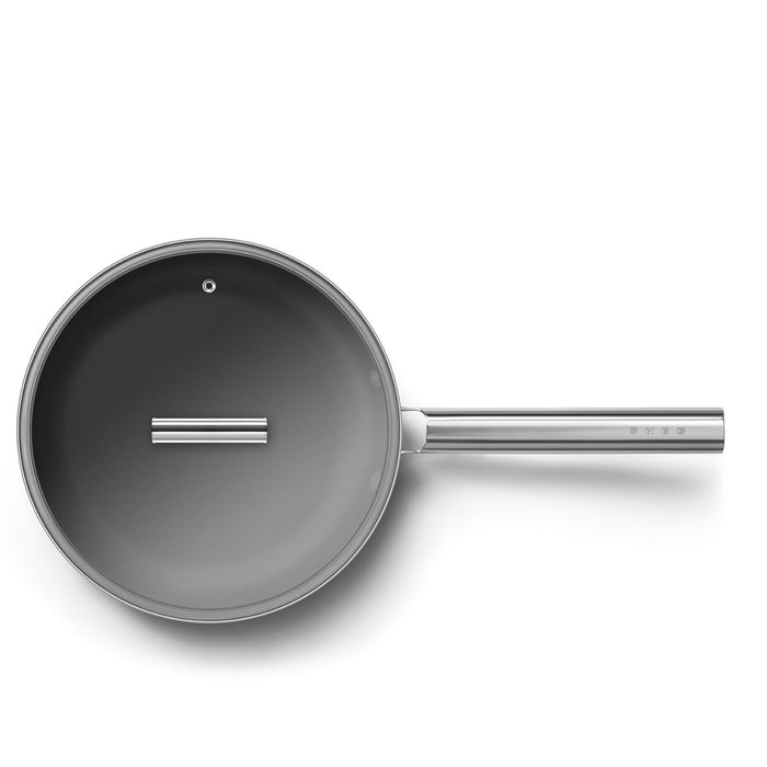 Smeg Cookware 50's Style Non-Stick Cream Fry Pan, 10-Inches