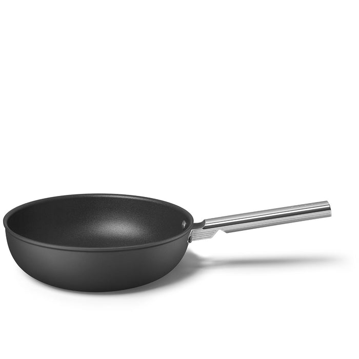 Smeg Cookware 50's Style Non-Stick Black Wok, 12-Inches