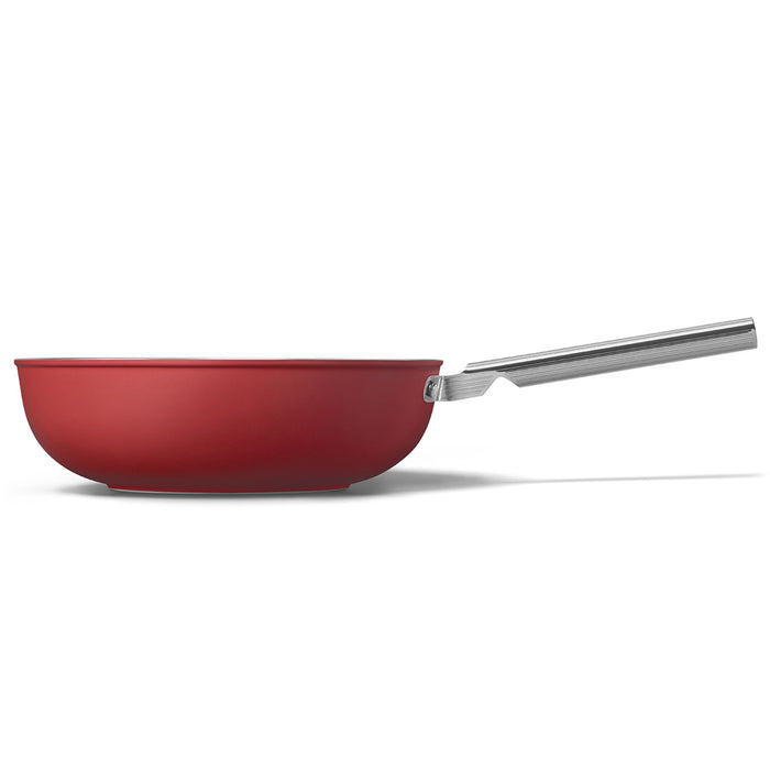 Smeg Cookware 50's Style Non-Stick Red Wok, 12-Inches