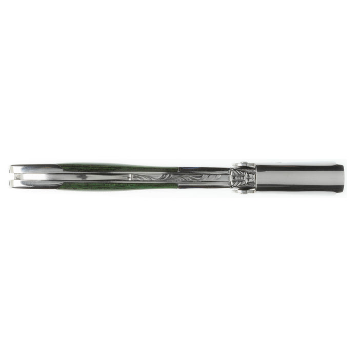 Chateau Laguiole Grand Cru Series Stainless Steel Sommelier Corkscrew with Green Stamina Handle