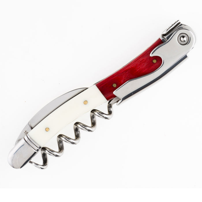Chateau Laguiole World Best Sommelier Series Shinya Tasaki Stainless Steel Corkscrew with Red Stamina and Acrylic Handle