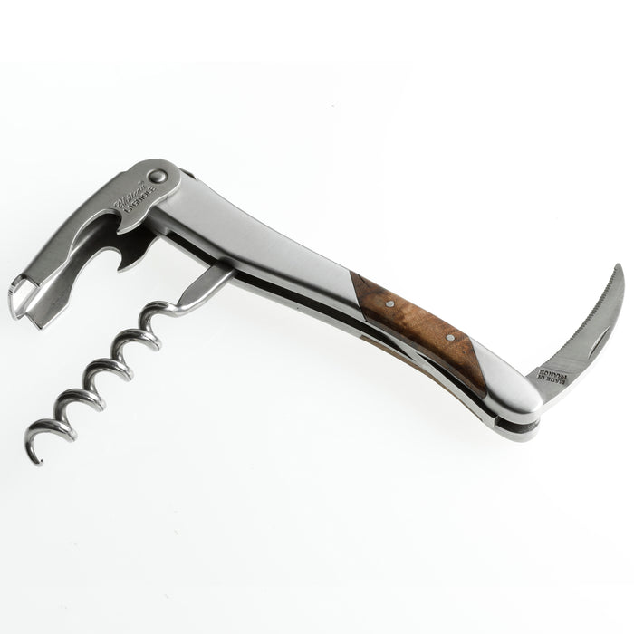 Chateau Laguiole World Best Sommelier Series Markus Del Monego Stainless Steel Corkscrew with Grape Vinewood Handle