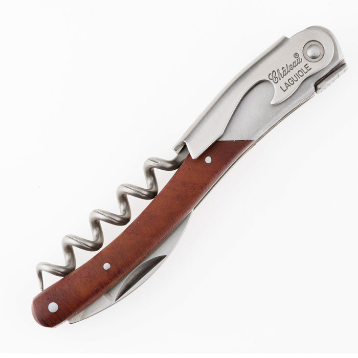 Chateau Laguiole Versailles Series Stainless Steel Sommelier Corkscrew with Thuya Wood Handle
