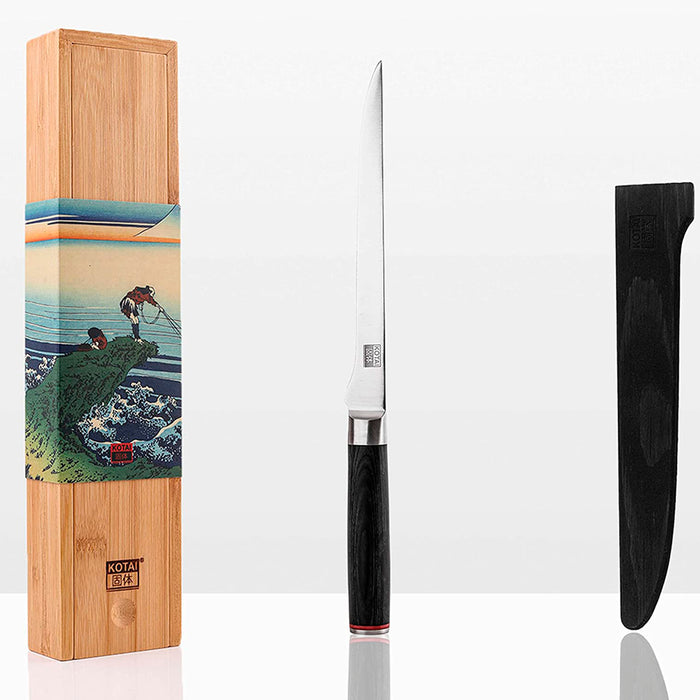 Kotai High Carbon Stainless Steel Pakka 8-Piece Knife Set Complete Traveler Edition