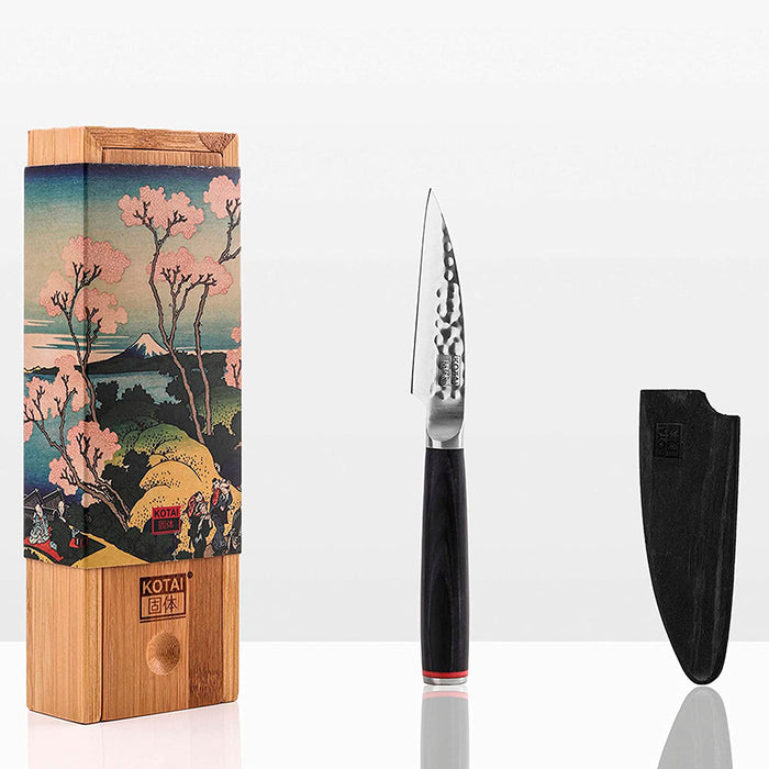 Kotai High Carbon Stainless Steel Pakka 4-Piece Knife Set Starter Deluxe Edition