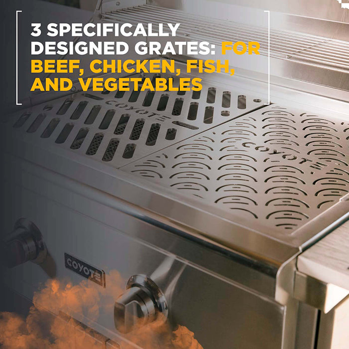 Coyote 3-Piece Signature Cooking Grates for 34 and 36-Inch Grills
