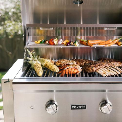 Coyote C-Series Freestanding Liquid Propane Gas Grill with 2 Infinity Burners, 28-Inches