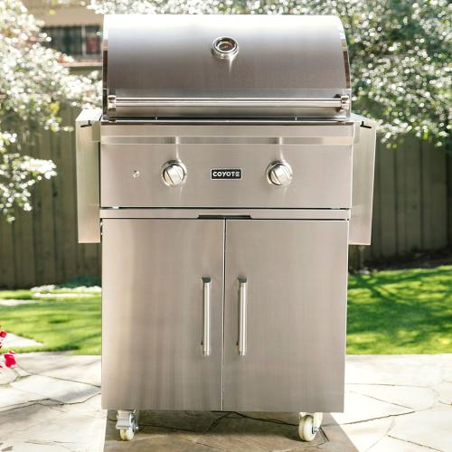 Coyote C-Series Freestanding Liquid Propane Gas Grill with 2 Infinity Burners, 28-Inches