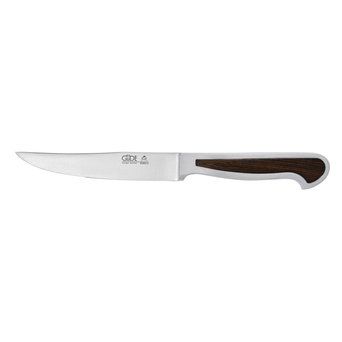 Gude Delta Series Hand Forged Hand Sharpened Stainless Steel African Blackwood Handle Large Steak Knife, 4.5-Inches