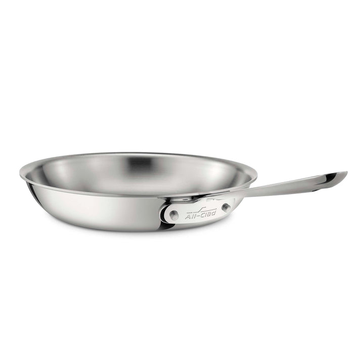 All Clad 4110 3-ply Polished Stainless Steel Fry Pan, 10-Inches