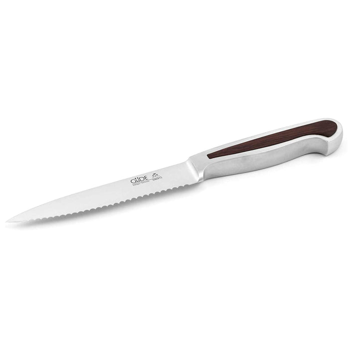 Gude Delta Series Hand Forged Hand Sharpened Stainless Steel African Blackwood Handle Tomato Knife, 5-Inches