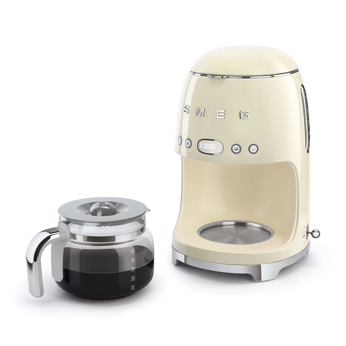 Smeg 50's Retro Style Aesthetic Cream Drip Coffee Machine