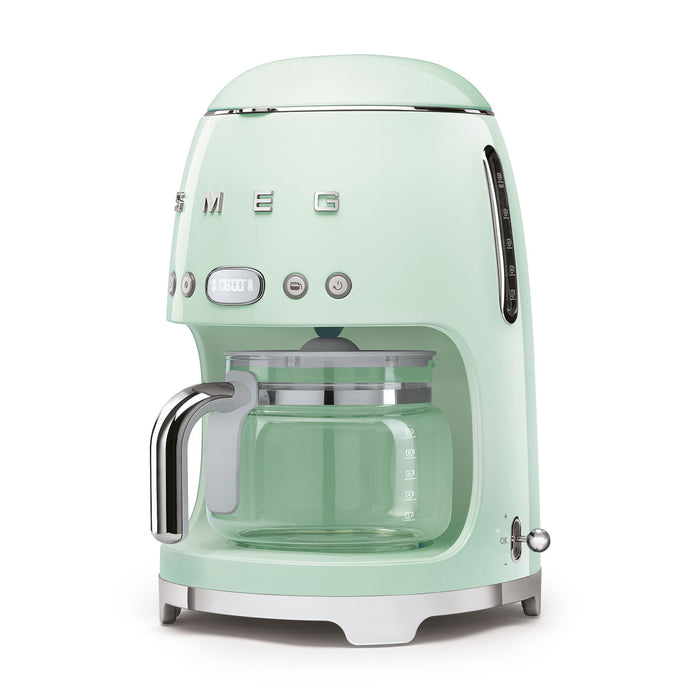 Smeg 50's Retro Style Aesthetic Pastel Green Drip Coffee Machine With Coffee Grinder Set