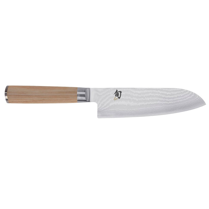 Shun Classic Blonde Damascus Steel Santoku Knife, 7-Inches