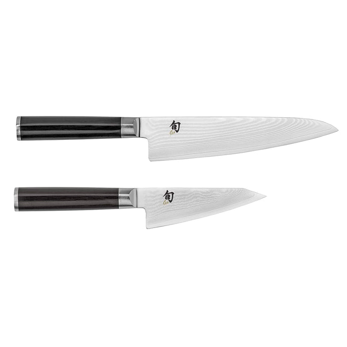 Shun Classic Damascus Steel 2-Piece Asian Knife Set