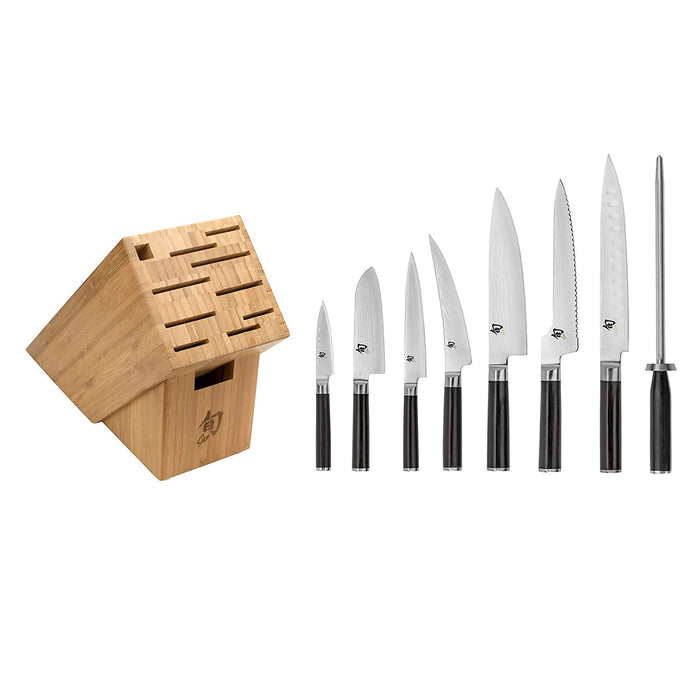Shun Classic Damascus Steel 9-Piece Knife Block Set