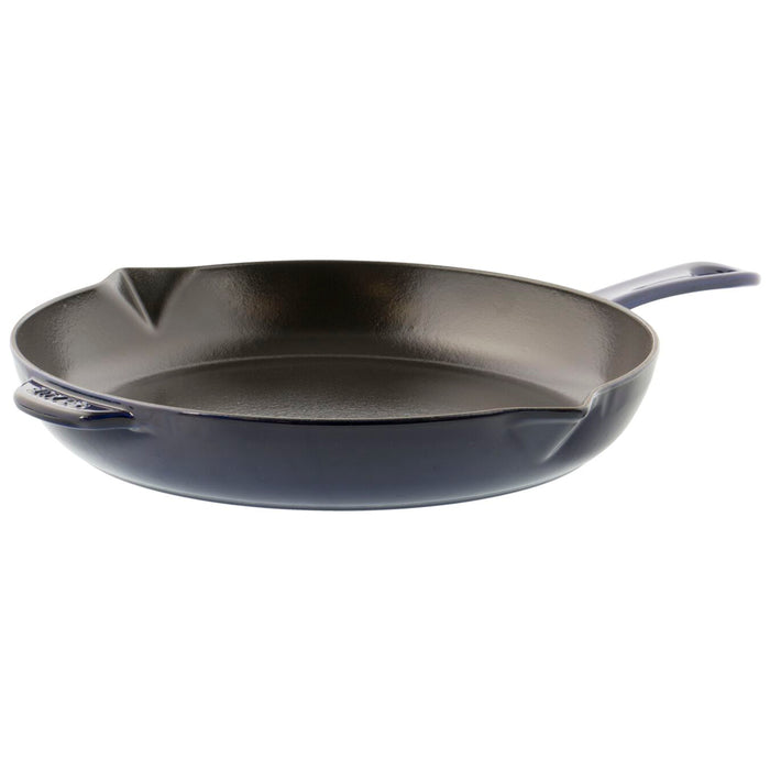 Staub Cast Iron Dark Blue Fry Pan, 12-Inches