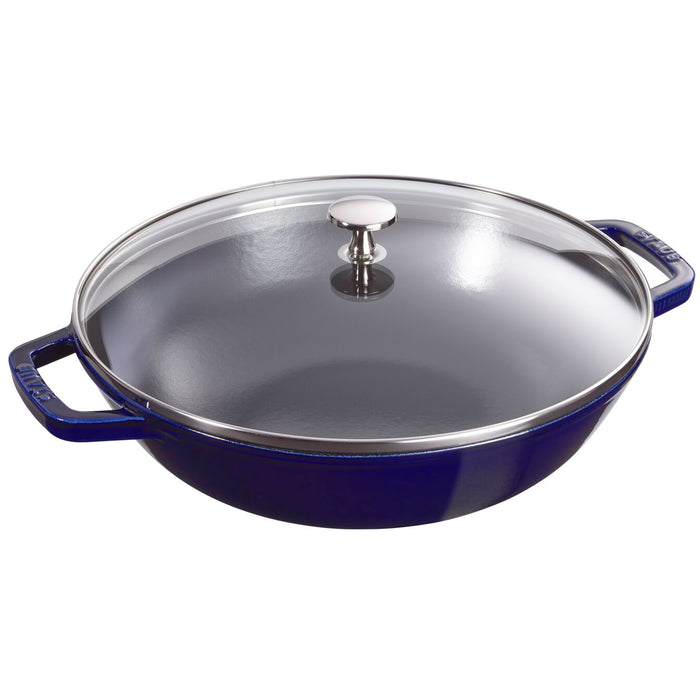 Staub Cast Iron Dark Blue Perfect Pan, 4.5-Quart