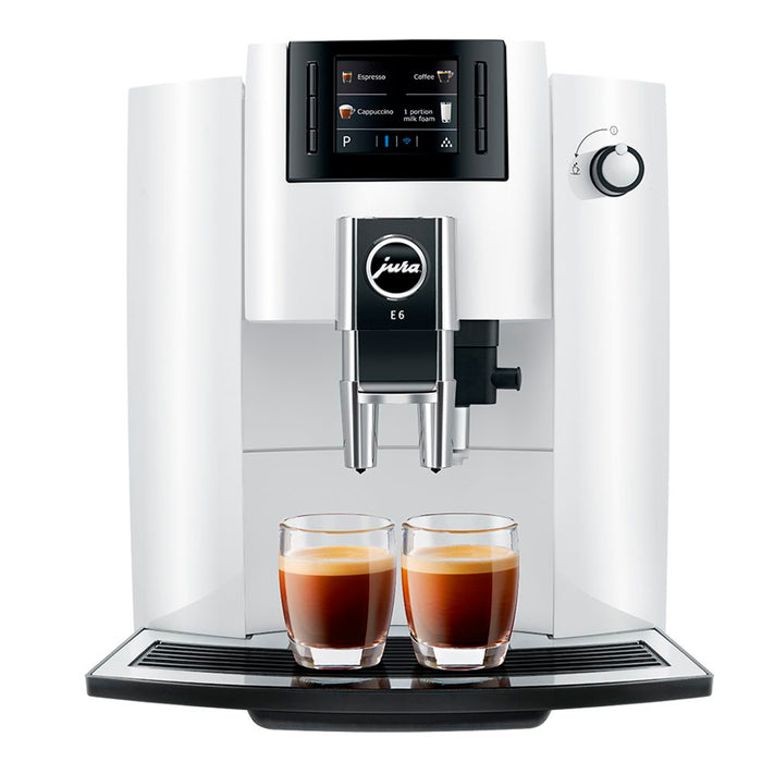 Jura E6 Automatic Coffee Machine, White