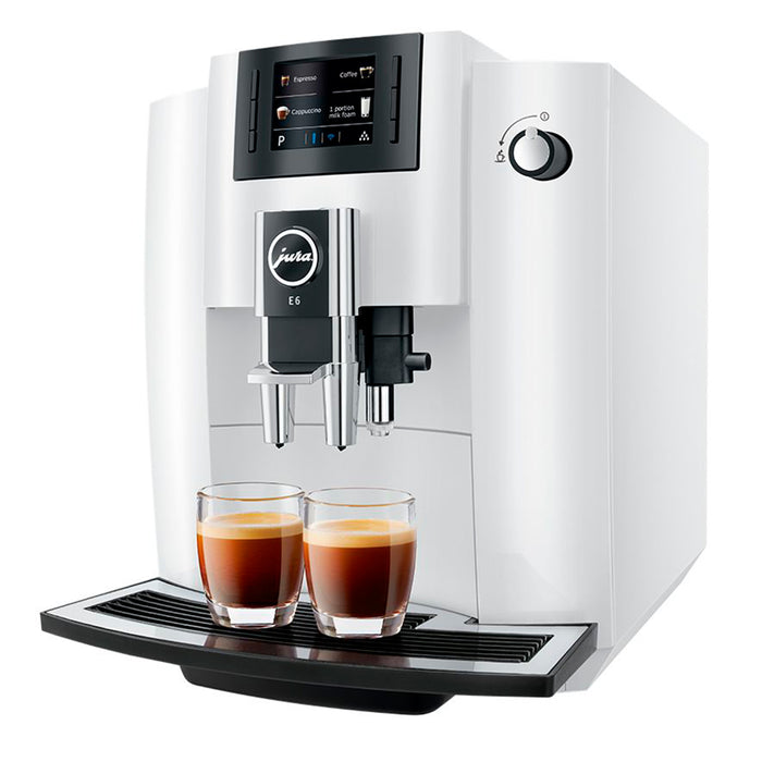 Jura E6 Automatic Coffee Machine, White