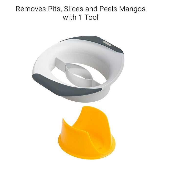 Zyliss Stainless Steel Slice and Peel Mango Tool, White
