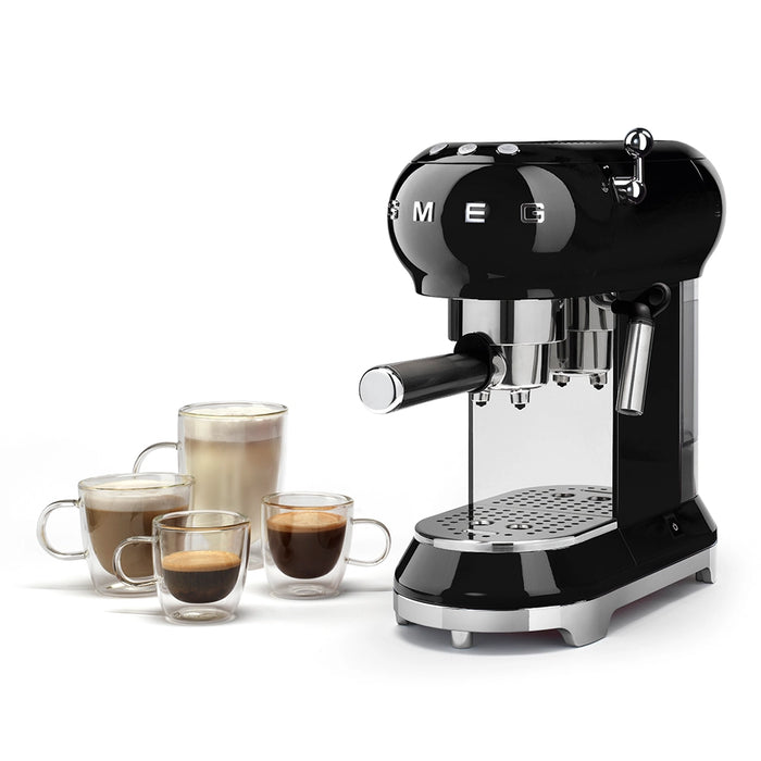 Smeg 50's Retro Style Aesthetic Black Espresso Coffee Machine